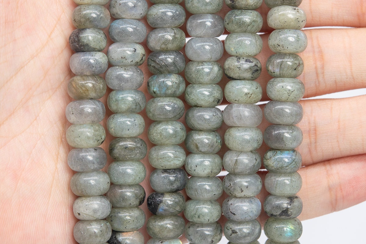 Lot De 10 Perles En Labradorite Boules 6mm - Pour Création De Bijoux