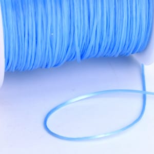 Cordón elástico azul agua de 0,8 mm / hilo de cristal 1 carrete 60 metros Opciones de lote a granel (61055-S2026)