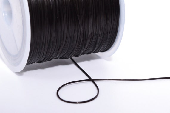 High Quality 0.8MM Black Japanese Elastic Cord / Thread Crystal String 1  Spool 60 Meters Bulk Lot Options 64721-S2551 