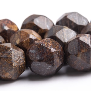 Toffee Bar Bronzite Beads Star Cut Faceted Grade AAA Genuine Natural Gemstone Loose Beads 6MM 8MM 10MM Bulk Lot Options