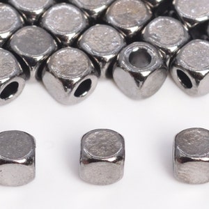 3x3MM Antique Silver Tone Spacer Beads Rounded Cube 50 Pcs Bulk Lot Options (64311-2484)