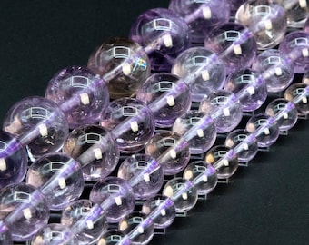 Clear Yellow Purple Ametrine Beads Genuine Natural Grade AA Gemstone Round Loose Beads 6MM 8MM 10MM 12MM 14MM 16MM Bulk Lot Options