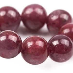 7-8MM Ruby Beads Red Bracelet Grade AAA Genuine Natural Round Gemstone 7&quot; Bulk Lot Options (124872h-4121)