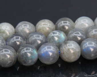 Perline di labradorite grigia da 6 mm Madagascar grado AB perline sfuse rotonde di pietre preziose naturali autentiche 15,5" Opzioni lotto sfuso (109627)