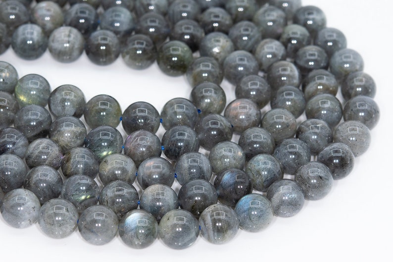 109830h-3081 Genuine Natural Gemstone Half Strand Round Loose Beads 7.5 9-10MM Gray Labradorite Beads Madagascar Grade A