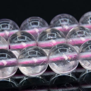 8MM Transparent Light Lavender Amethyst Beads Brazil Grade A Genuine Natural Gemstone Round Loose Beads 15&quot;/7.5&quot; Bulk Lot Options (109755)