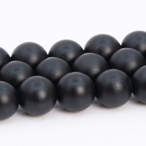 Matte Black Onyx Beads Genuine Natural Grade AAA Gemstone Round Loose Beads 6MM 8MM 10MM Bulk Lot Options