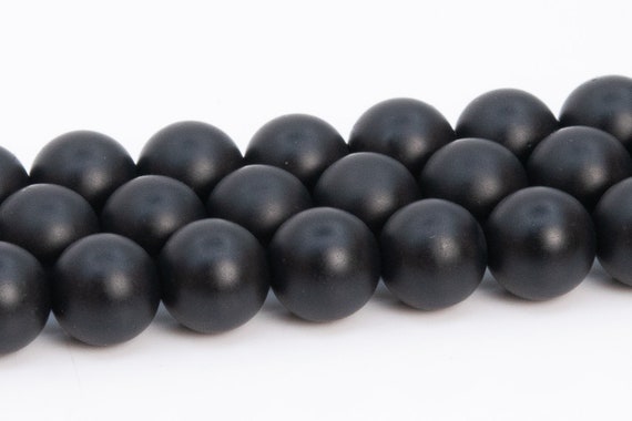Matte Black Onyx Beads Genuine Natural Grade AAA Gemstone Round Loose Beads 6MM 8MM 10MM Bulk Lot Options