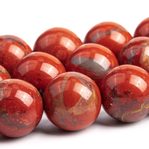 15-16MM Red Jasper Beads Grade A Genuine Natural Gemstone Round Loose Beads 15.5" / 7.5" / 4" Bulk Lot Options (103506)