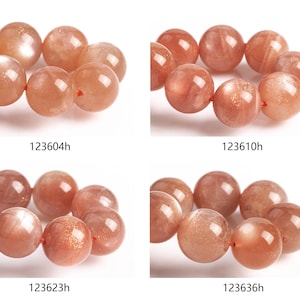 Sunstone Beads 7&quot;/7.5&quot; Bracelet Genuine Natural Round Gemstone Beads