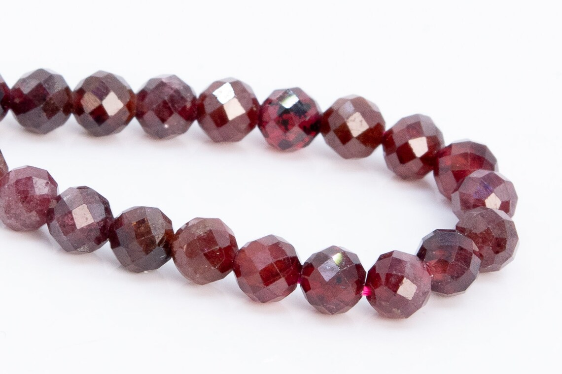 Wine Red Garnet Beads Grade A Genuine Natural Gemstone - Etsy
