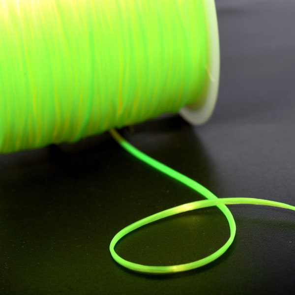 High Quality 0.8MM Neon Yellow Green Japanese Elastic Cord / Thread Crystal String 1 Spool 60 Meters Bulk Lot Options (64709-S2549)