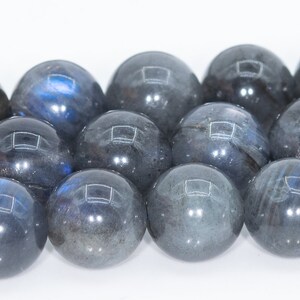 8MM Gray Labradorite Beads Madagascar Grade A Genuine Natural Gemstone Round Loose Beads 15&quot; / 7.5&quot; Bulk Lot Options (109826)