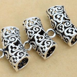 17x11MM Sterling Silber Rohraufhänger Anhänger Charm Verbinder Massivsilber (61591-2106)