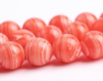 8MM Red Pink Lace Stone Beads Round Loose Beads 15.5" /7.5"  Bulk Lot Options (118374)