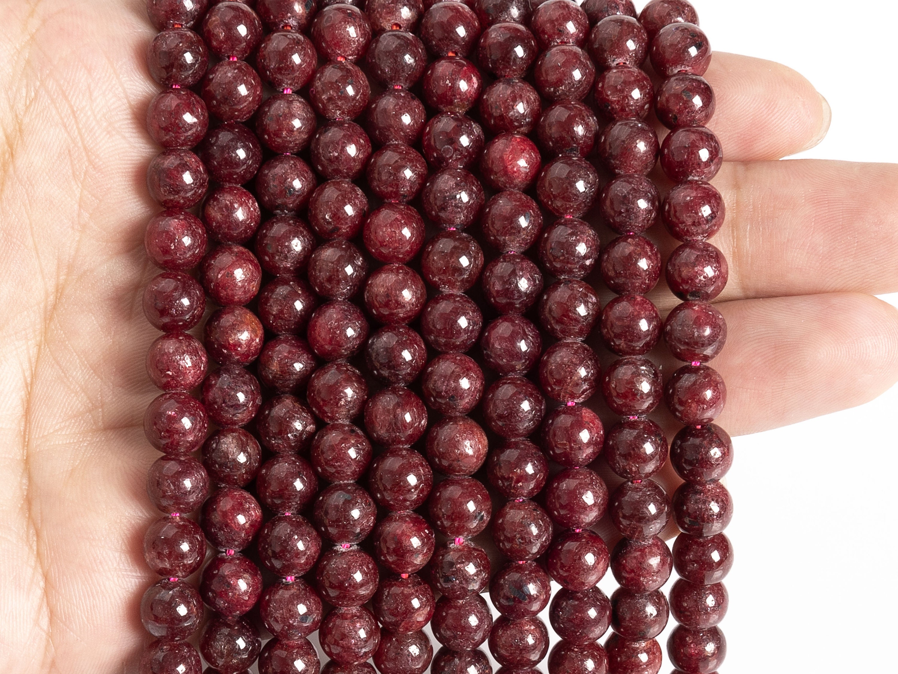 4/6/8/10mm Natural Faceted Green Ruby In Zoisite Round Gemstone Loose