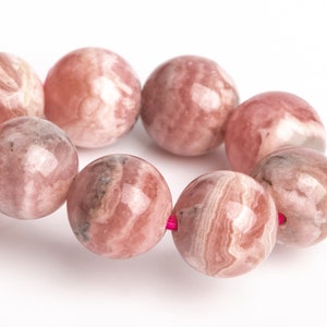 8MM Argentinien Rhodochrosit Perlen Rosa Armband Grade AA echte natürliche runde Edelstein 7 &quot;(123325h-2999)