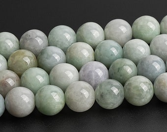 Lichtgrün Burma Jade Perlen Echte Natürliche Klasse AA Edelstein Runde Lose Perlen 6 MM 8 MM 10 MM Massen viel Optionen