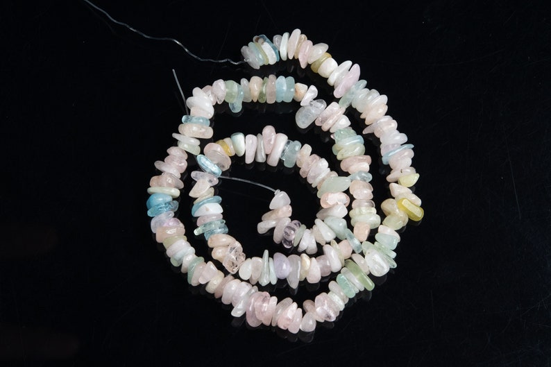 Genuine Natural Beryl Morganite Aquamarine Loose Beads Grade AA Pebble Chips Shape 4-10mm Genuine Natural Beryl Morganite Aquamarine Loose Beads Grade AA Pebble Chips Shape 4-10mm