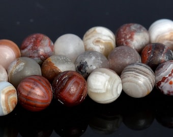 Matte Mexican Crazy Lace Agate Beads Genuine Natural Grade AAA Gemstone Round Loose Beads 4MM 8MM Bulk Lot Options