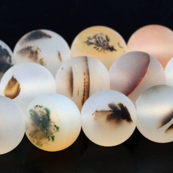 Matte Flower Agate Beads Grade AAA Genuine Natural Gemstone Round Loose Beads 4MM 6MM 8MM 10MM Bulk Lot Options