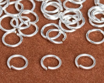 6x0.8MM Sterling Silver Open Jump Ring Round 10 Pcs Solid Silver (64794-2173)