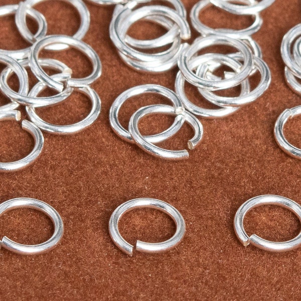 6x0.8MM Sterling Silver Open Jump Ring Round 10 Pcs Solid Silver (64794-2173)