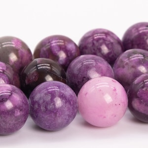 8MM Deep Purple Jasper Beads Grade AAA Gemstone Round Loose Beads 15" / 7.5" Bulk Lot Options (102382)