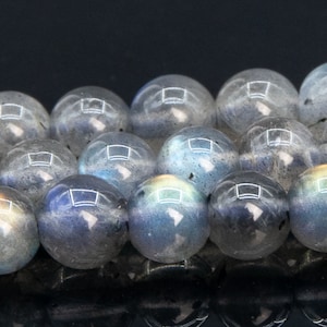 5MM Transparent Gray Labradorite Beads Madagascar Grade AAA Genuine Natural Gemstone Round Loose Bead 15.5&quot; / 7.5&quot; Bulk Lot Options (109666)