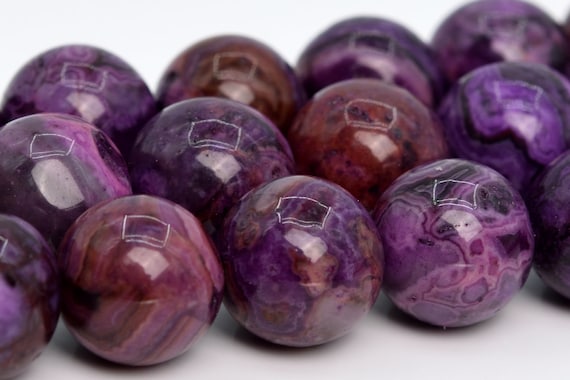 10MM Natural Matte Purple Crazy Lace Agate Beads AAA Round Loose Beads 15.5" 