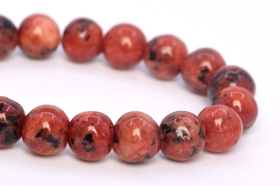 6MM Red Jade Beads Grade AA Round Gemstone Loose Beads 