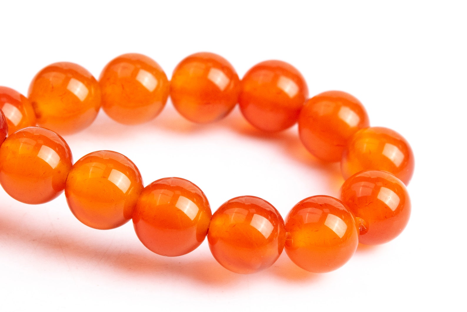 thumbnail image 2 of AAA Grade Natural Orange Red Carnelian Cabochon - Round - Uruguay - NWGEMS 2 of 6