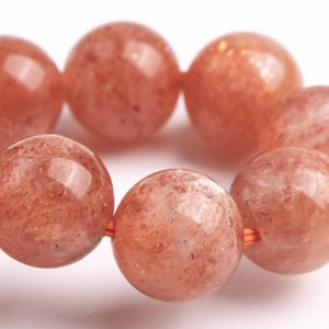 8MM Strawberry Quartz Golden Orange Beads Bracelet Grade AA+ Genuine Natural Round Gemstone 7&quot; Bulk Lot Options (124297h-207)