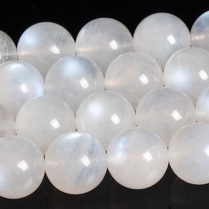 10MM Rainbow Moonstone Beads Grade A Genuine Natural Gemstone Round Loose Beads 15&quot;/7.5&quot; Bulk Lot Options (125529)