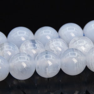 5MM Light Blue Lace Agate Beads Brazil Grade A Genuine Natural Gemstone Full Strand Round Loose Beads 15.5&quot; Bulk Lot Options (109200-2902)