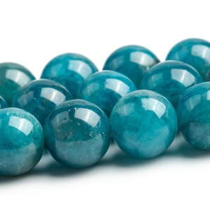 Blue Apatite Beads Genuine Natural Grade A+ Gemstone Round Loose Beads 8MM Bulk Lot Options
