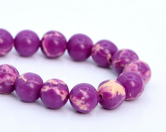 6MM Jasper Beads Striking Purple Sea Sediment Imperial Jasper Grade AAA Gemstone Half Strand Round Beads 7" BULK 1,3,5,10,50 (101859h-421)