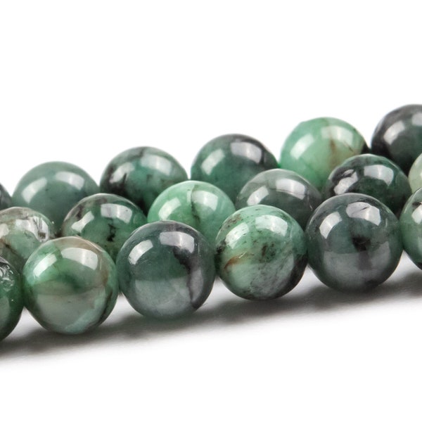 5MM Forest Green Emerald Beads Grade AAA Genuine Natural Gemstone Round Loose Beads 14.5" / 7" Bulk Lot Options (124824)