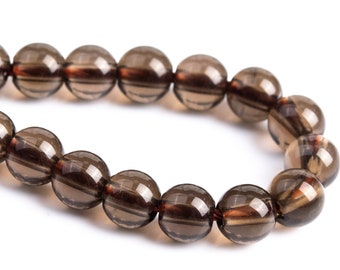4MM Smoky Quartz Beads Grade AAA Natural Gemstone Half Strand Round Loose Beads 7.5" BULK LOT 1,3,5,10 and 50 (100659h-307)