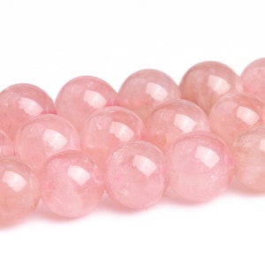 5-6MM Madagascar Rose Quartz Beads Grade AAA Genuine Natural Gemstone Round Loose Beads 15&quot;/7&quot; Bulk Lot Options (120610)