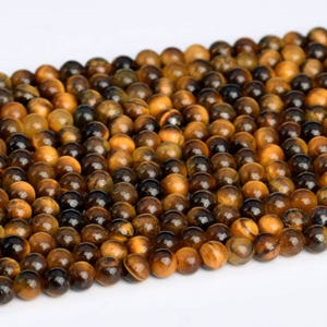 3MM Yellow Tiger Eye Beads Grade A Genuine Natural Gemstone Full Strand Round Loose Beads 15&quot; Bulk Lot Options (104125-1180)