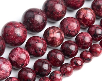 Deep Purple Red Jade Perlen Klasse AA Edelstein runde lose Perlen 6 MM 8 MM 10 MM 12 MM Massen viel Optionen