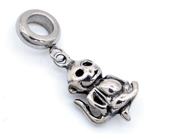 19x11/12x9MM 12 Chinese Zodiac Signs - Monkey Dangle Pendant Stainless Steel Charm 1 Pcs Bulk Lot Options (61427-2095)