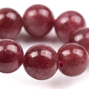 7-8MM Ruby Beads Red Bracelet Grade AAA Genuine Natural Round Gemstone 7&quot; Bulk Lot Options (124875h-4121)