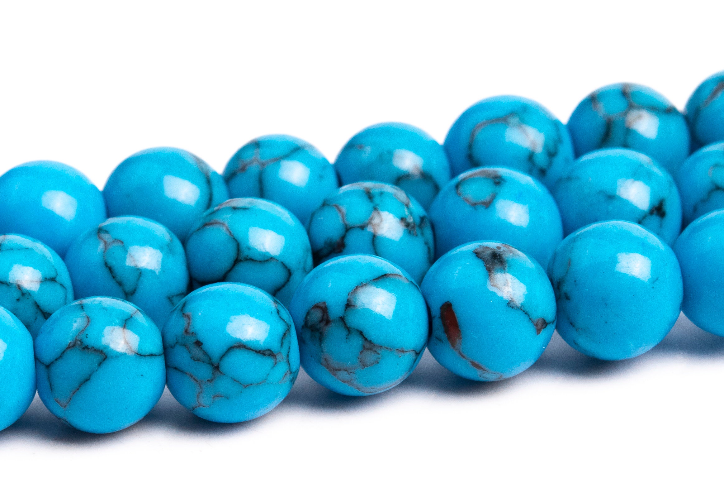 Taglio Brillante Magnesite Turchese Per Gioielli - Foto 8