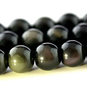 4MM Rainbow Obsidian Beads Grade AA Natural Gemstone Round Loose Beads 15&quot; / 7.5&quot; Bulk Lot Options (100710)