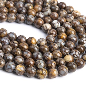 Coffee Brown Opal Beads Africa Grade AAA Genuine Natural Gemstone Round Loose Beads 6MM 8MM 10MM 12MM Bulk Lot Options image 2