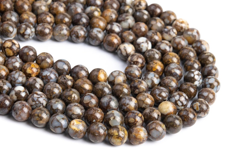 Coffee Brown Opal Beads Africa Grade AAA Genuine Natural Gemstone Round Loose Beads 6MM 8MM 10MM 12MM Bulk Lot Options image 2