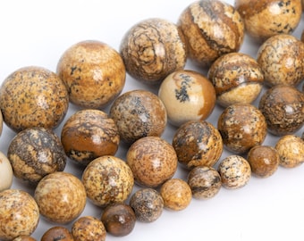 Picture Jasper Bead GradeAAA Natural Round Loose Beads 4MM 6MM 8MM 10MM 12MM Bulk