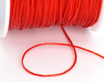0.8MM Red Elastic Cord / Thread Crystal String 1 Spool 60 Meters Bulk Lot Options (61063-S2029)